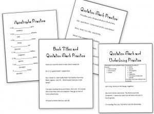 Free Apostrophe QuotationMark Underlining-Worksheets