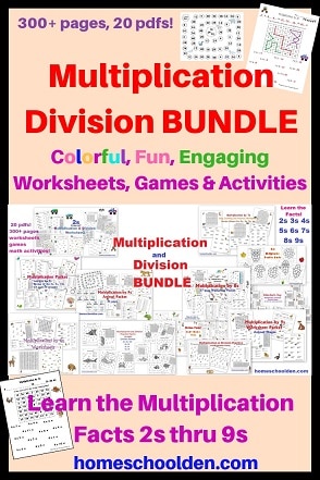 Multiplication Bundle worksheets-games-activities-skip-counting-mazes-and-more
