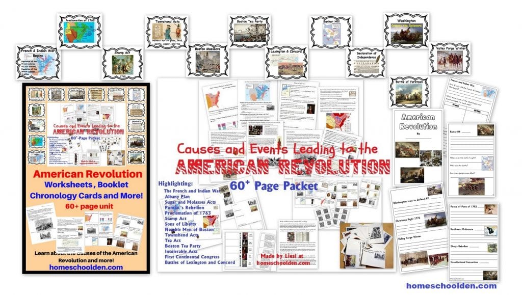 American Revolution Unit - Worksheets and Activities